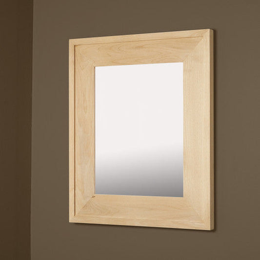 Fox Hollow Furnishings 14" x 16" Regular Unfinished Special 3" Depth Recessed Picture Frame Medicine Cabinet With Mirror