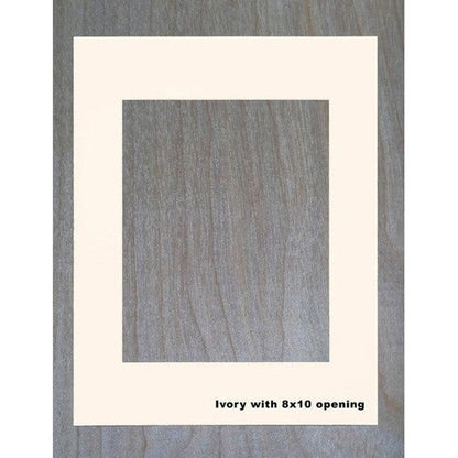 Fox Hollow Furnishings 14" x 16" Regular Unfinished Standard 4" Depth Recessed Picture Frame Medicine Cabinet With Ivory 8" x 10" Matting