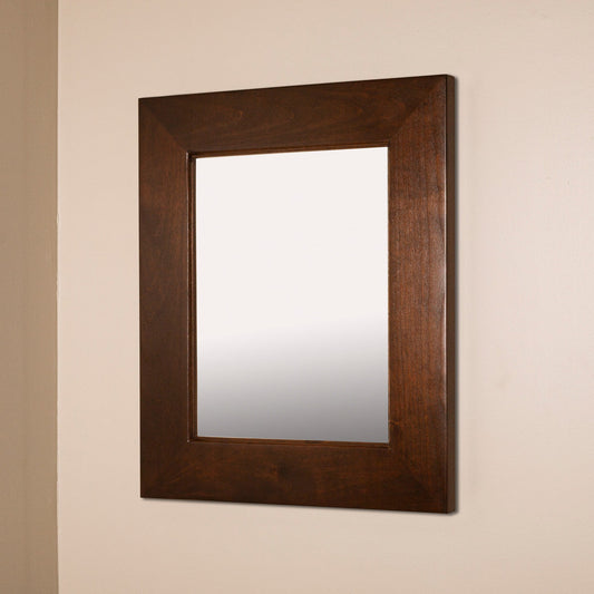 Fox Hollow Furnishings 14" x 18" Caramel Special 3" Depth White Interior Mirrored Medicine Cabinet