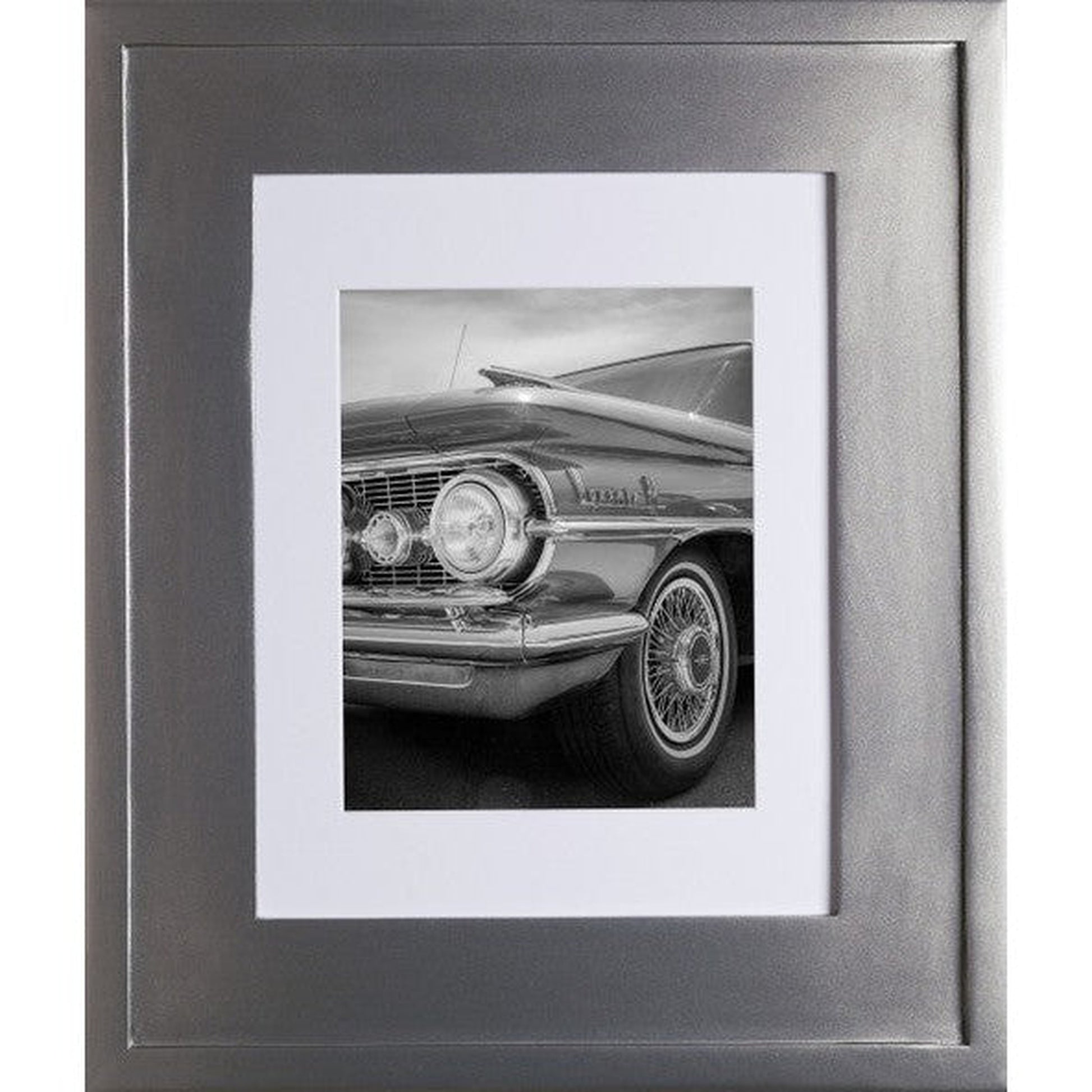Fox Hollow Furnishings 14" x 18" Large Silver Special 3" Depth Recessed Picture Frame Medicine Cabinet With Mirror