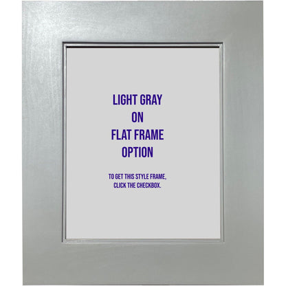 Fox Hollow Furnishings 14" x 18" Light Gray Large Natural Interior Standard Depth Recessed Picture Frame Medicine Cabinet