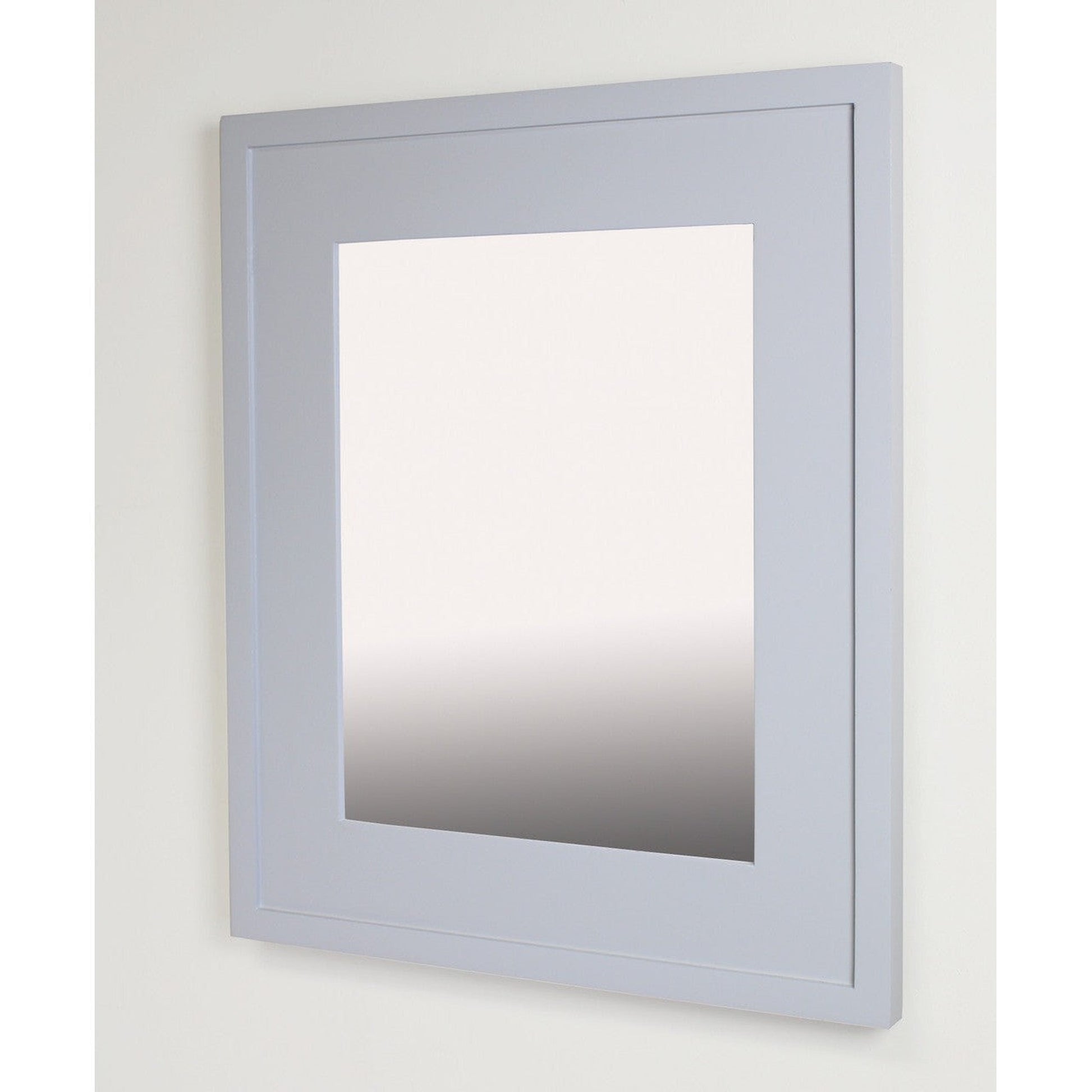 Fox Hollow Furnishings 14" x 18" Light Gray Special 6" Depth White Interior Mirrored Medicine Cabinet