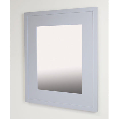 Fox Hollow Furnishings 14" x 18" Light Gray Special 6" Depth White Interior Mirrored Medicine Cabinet