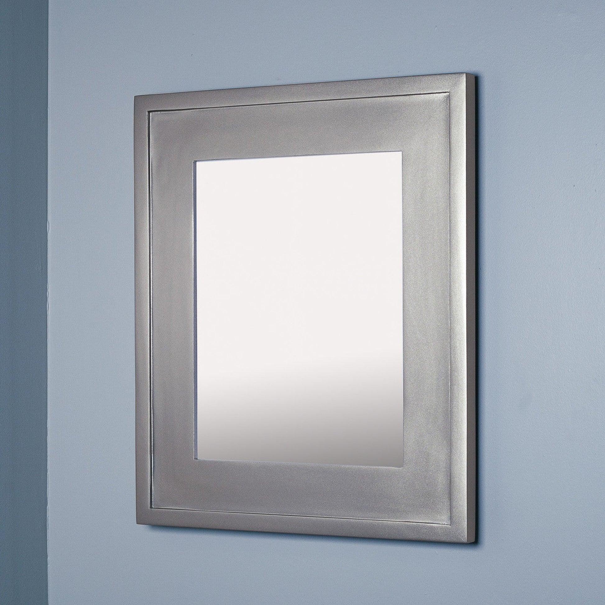 Fox Hollow Furnishings 14" x 18" Silver Special 3" Depth White Interior Mirrored Medicine Cabinet