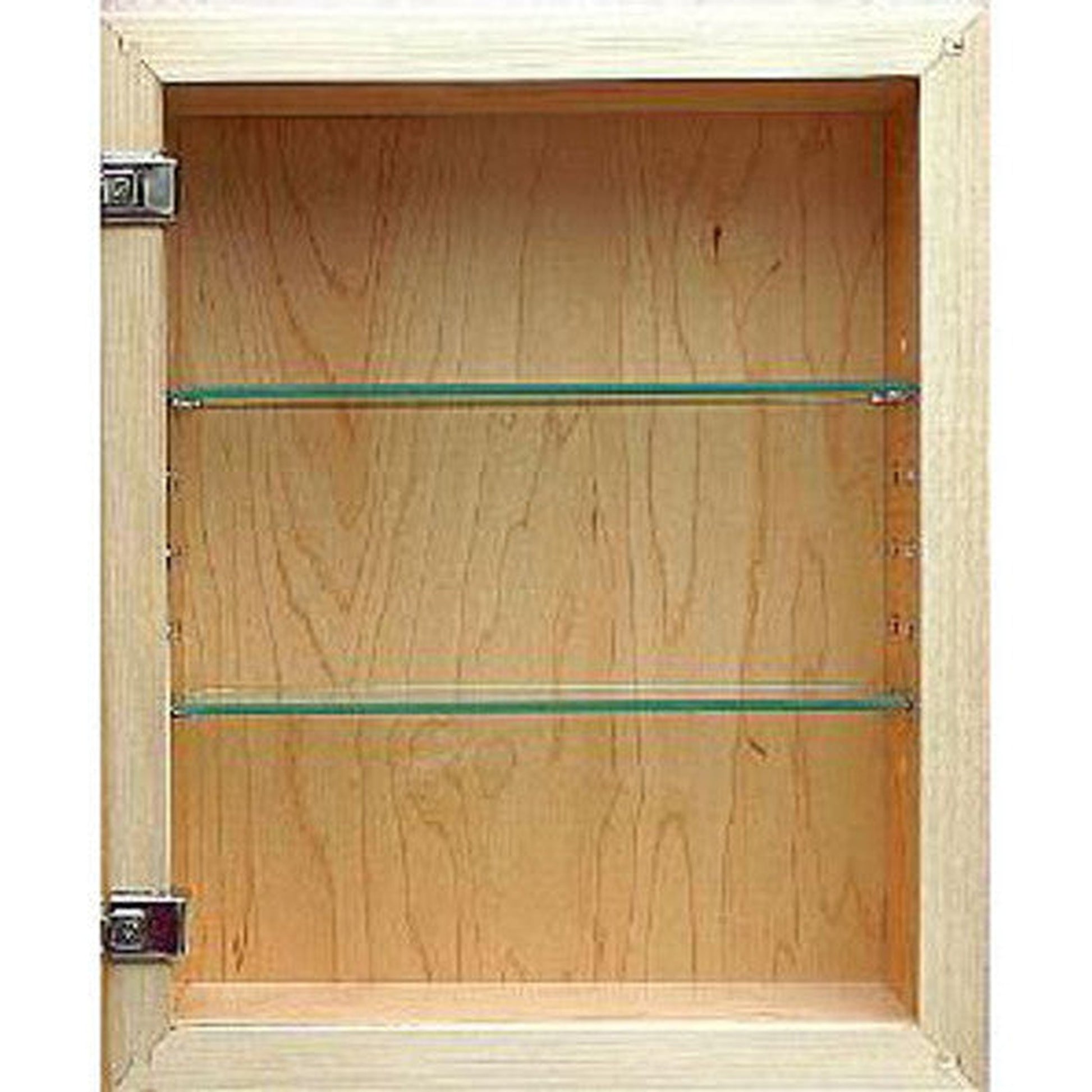 Fox Hollow Furnishings 14" x 18" Unfinished Shaker Beadboard Natural Interior Standard 4" Depth Recessed Medicine Cabinet