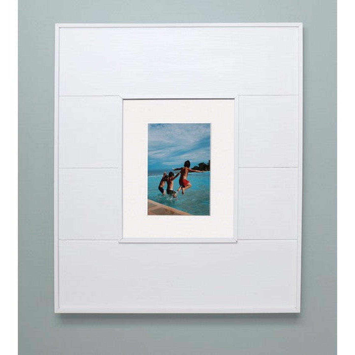 Fox Hollow Furnishings 14" x 18" White Large Seabreeze Special 3" Depth Recessed Picture Frame Medicine Cabinet