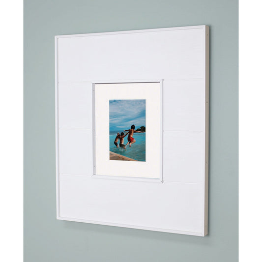 Fox Hollow Furnishings 14" x 18" White Large Seabreeze Special 3" Depth Recessed Picture Frame Medicine Cabinet