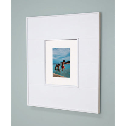 Fox Hollow Furnishings 14" x 18" White Large Seabreeze Special 6" Depth Recessed Picture Frame Medicine Cabinet