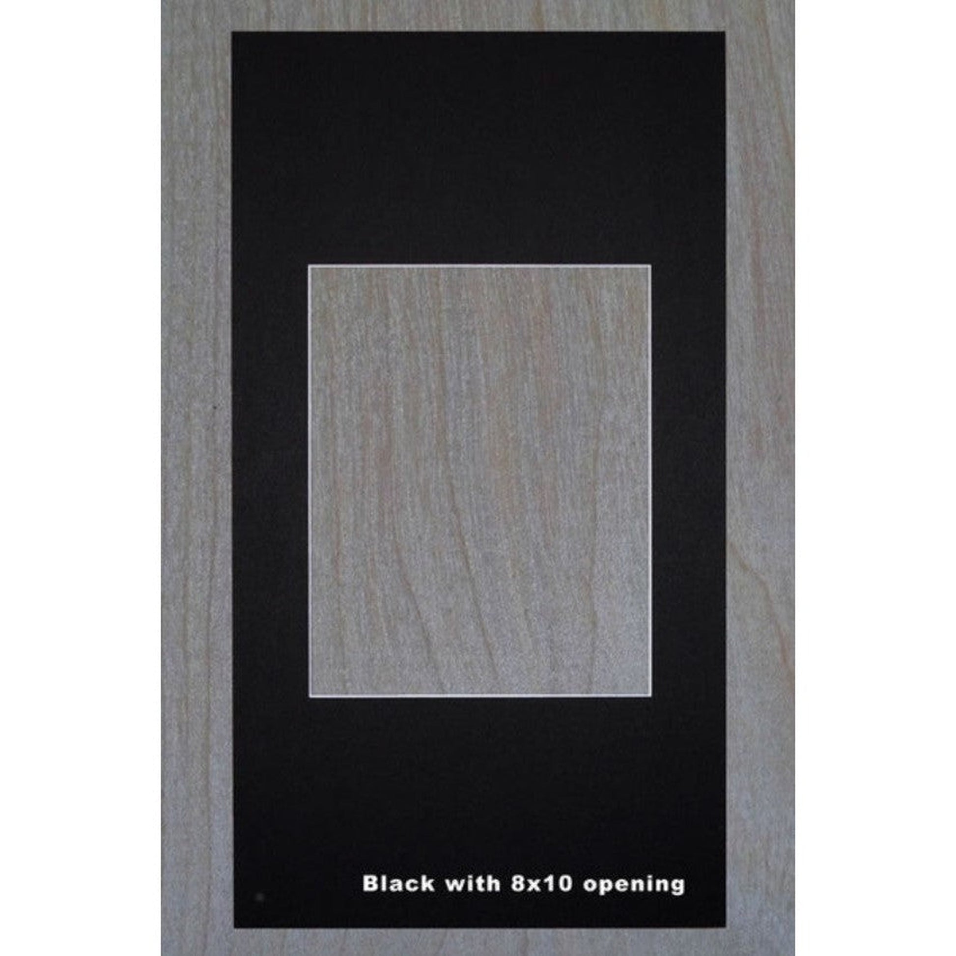 Fox Hollow Furnishings 14" x 24" Black Extra Large Special 3" Depth White Interior Recessed Picture Frame Medicine Cabinet With Black 8" x 10" Matting