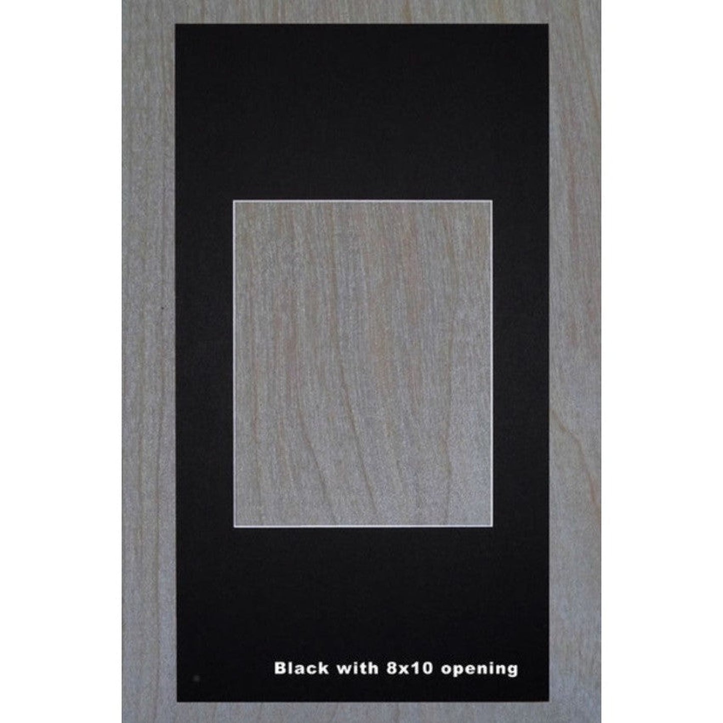 Fox Hollow Furnishings 14" x 24" Black Extra Large Special 6" Depth White Interior Recessed Picture Frame Medicine Cabinet With Black 8" x 10" Matting