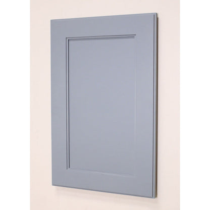 Fox Hollow Furnishings 14" x 24" Dark Gray Shaker Style Natural Interior Standard 4" Depth Recessed Medicine Cabinet