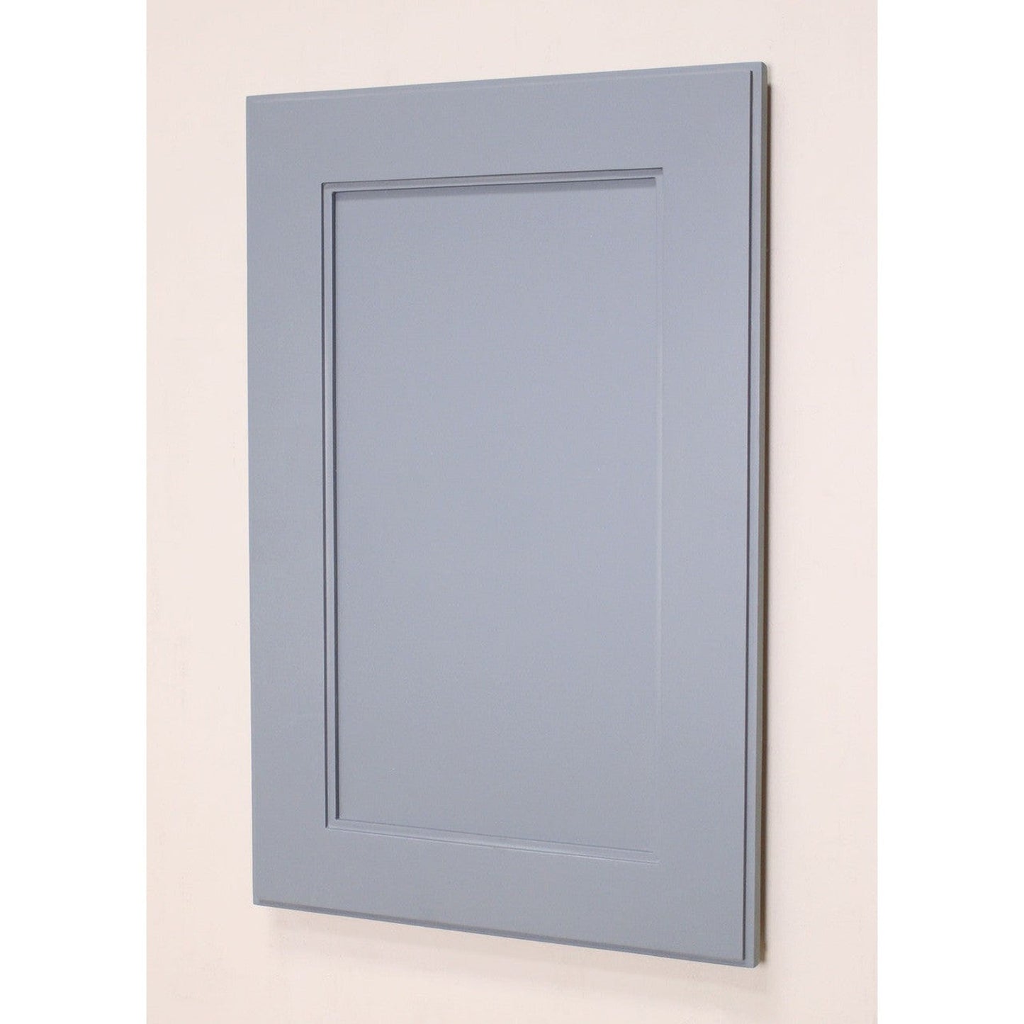 Fox Hollow Furnishings 14" x 24" Dark Gray Shaker Style White Interior Special 3" Depth Recessed Medicine Cabinet