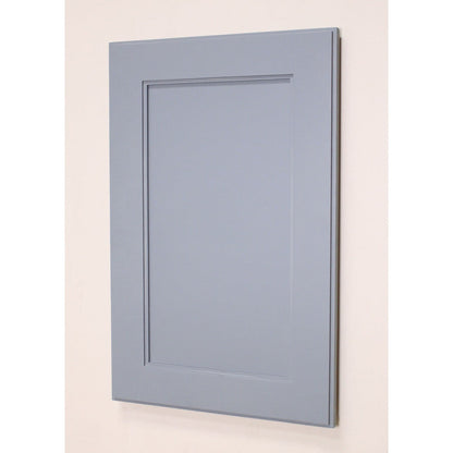 Fox Hollow Furnishings 14" x 24" Dark Gray Shaker Style White Interior Special 3" Depth Recessed Medicine Cabinet