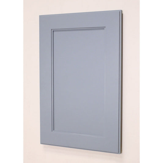 Fox Hollow Furnishings 14" x 24" Dark Gray Shaker Style White Interior Special 3" Depth Recessed Medicine Cabinet