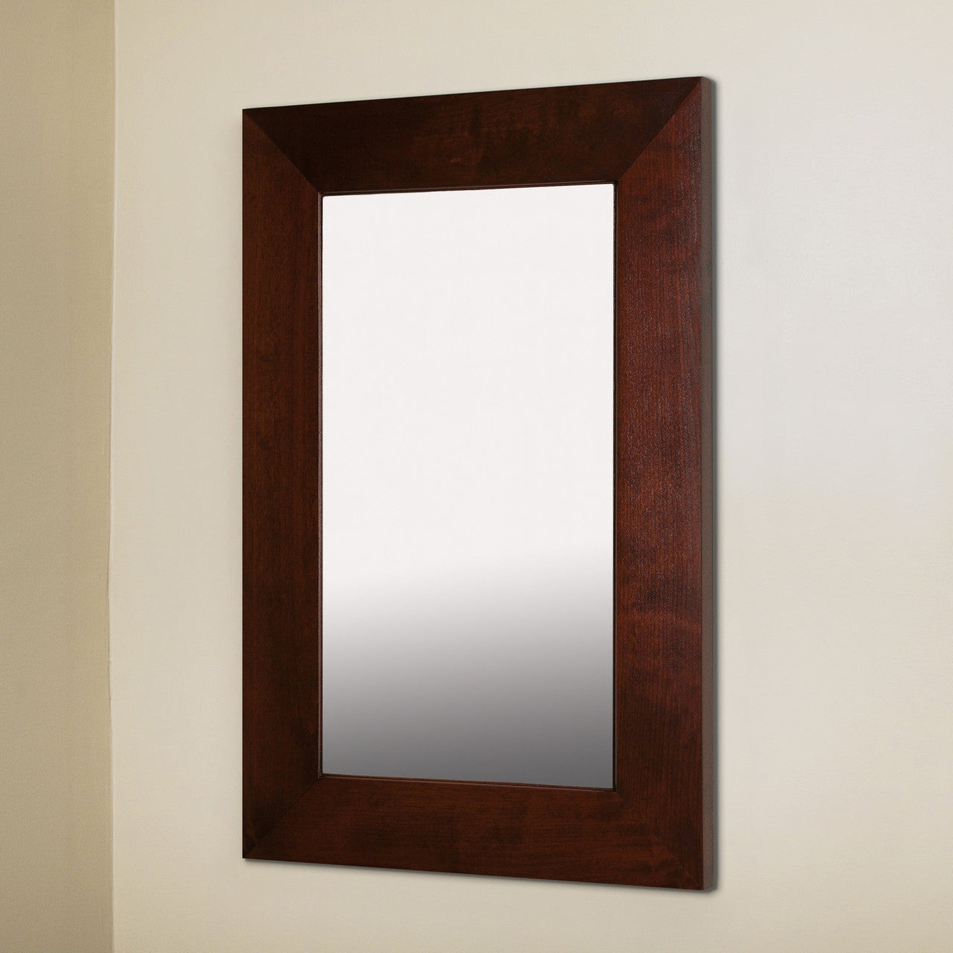 Fox Hollow Furnishings 14" x 24" Espresso Special 3" Depth White Interior Mirrored Medicine Cabinet