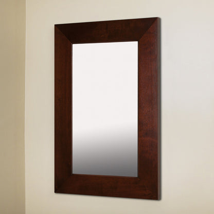 Fox Hollow Furnishings 14" x 24" Espresso Special 3" Depth White Interior Mirrored Medicine Cabinet