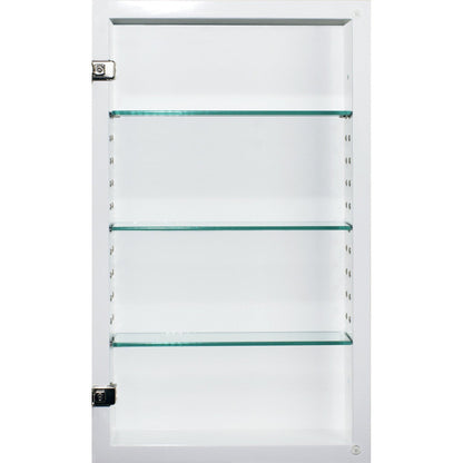 Fox Hollow Furnishings 14" x 24" Gray Special 6" Depth White Interior Mirrored Medicine Cabinet