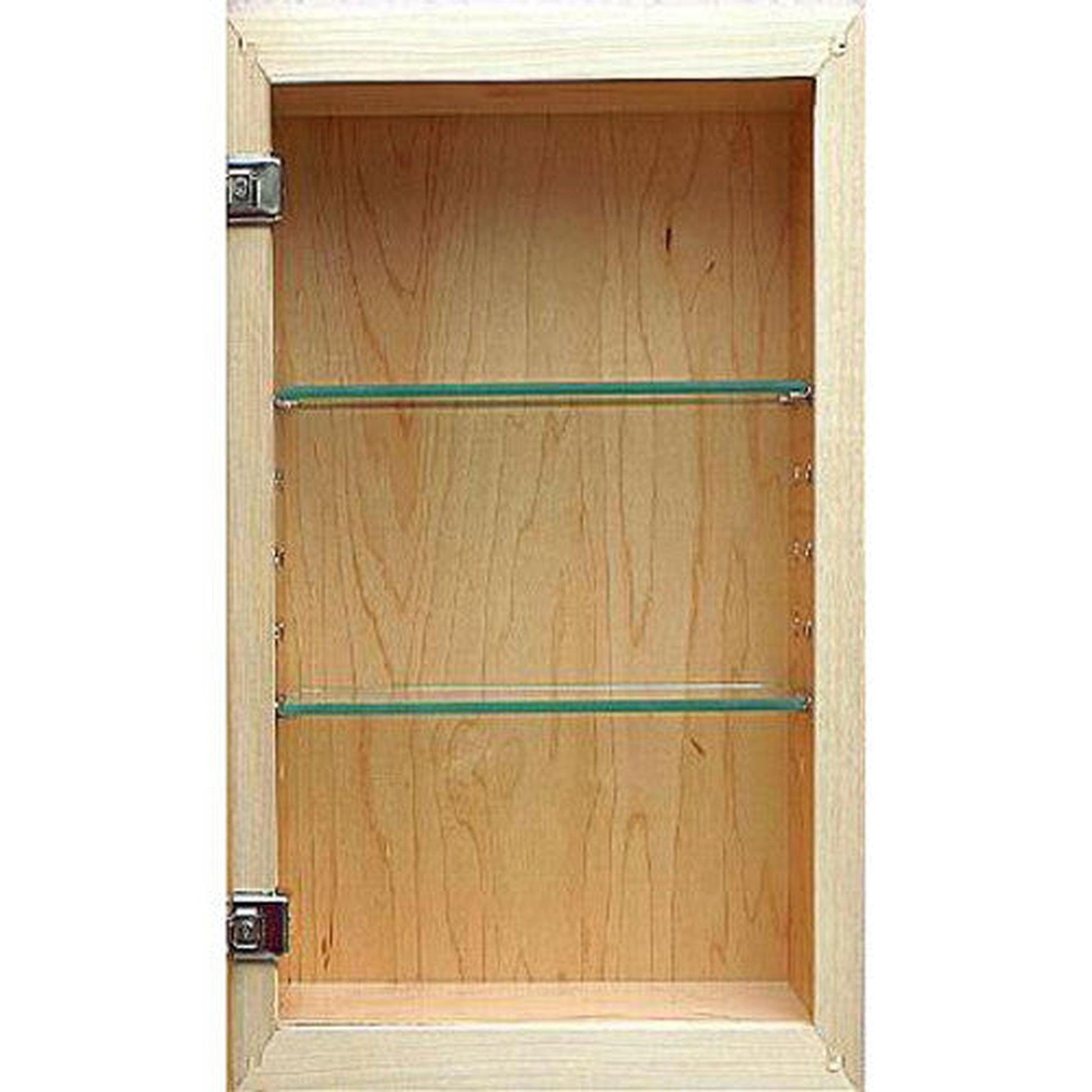 Fox Hollow Furnishings 14" x 24" Light Gray Extra Large Standard 4" Depth Natural Interior Recessed Picture Frame Medicine Cabinet