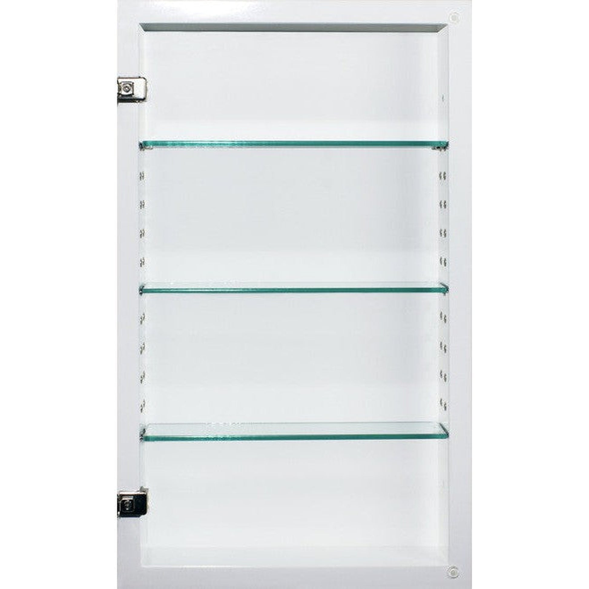 Fox Hollow Furnishings 14" x 24" Light Gray Special 3" Depth White Interior Mirrored Medicine Cabinet