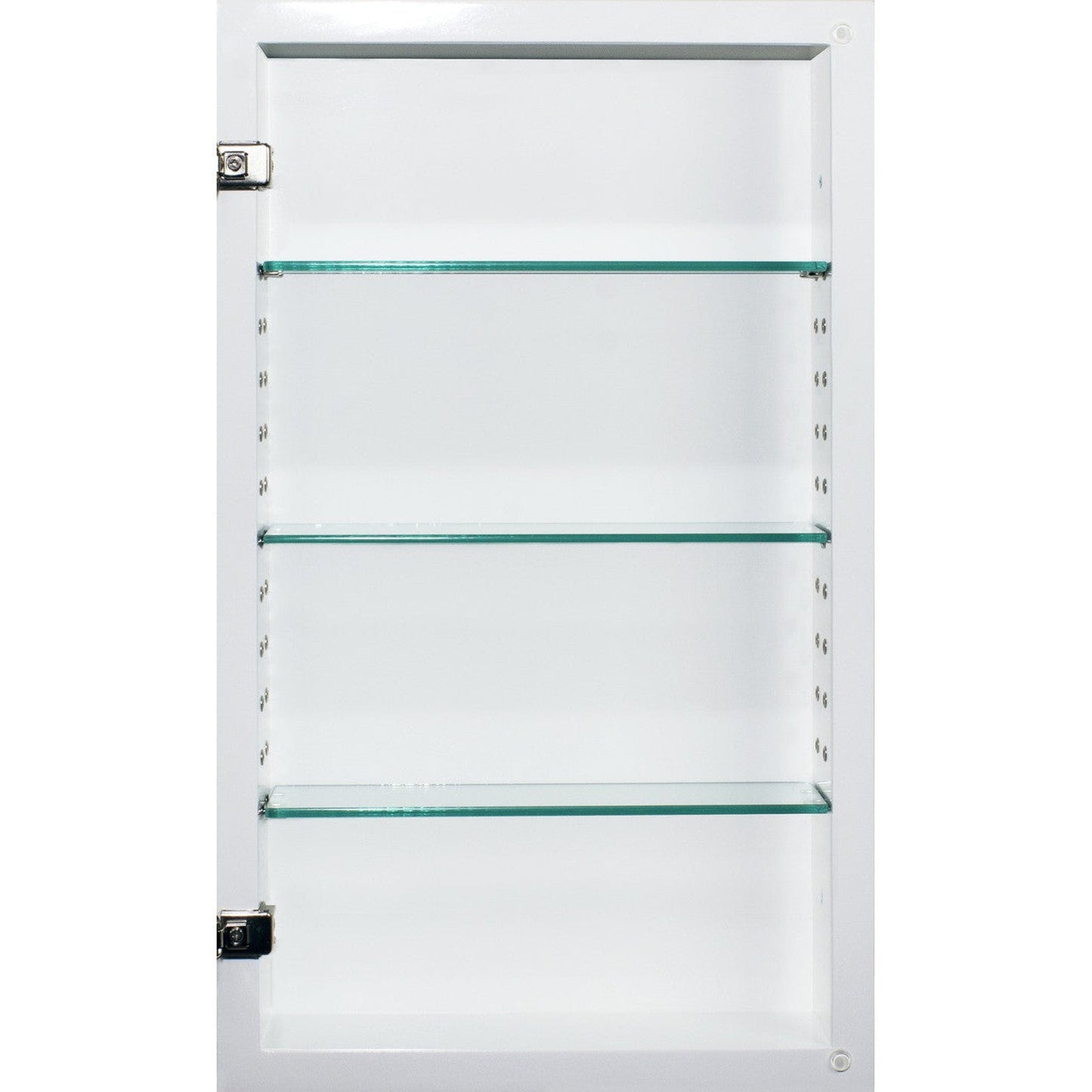 Fox Hollow Furnishings 14" x 24" Unfinished Raised Edge Special 6" Depth White Interior Mirrored Medicine Cabinet