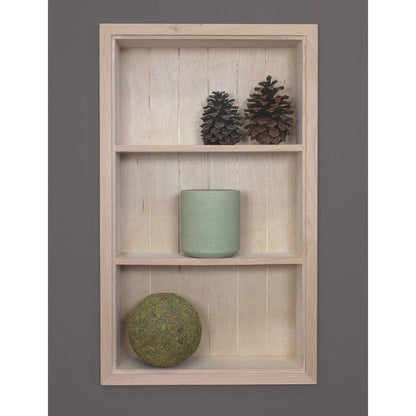 Fox Hollow Furnishings 14" x 24" Unfinished Recessed Sloane Wall Niche With Beadboard Back