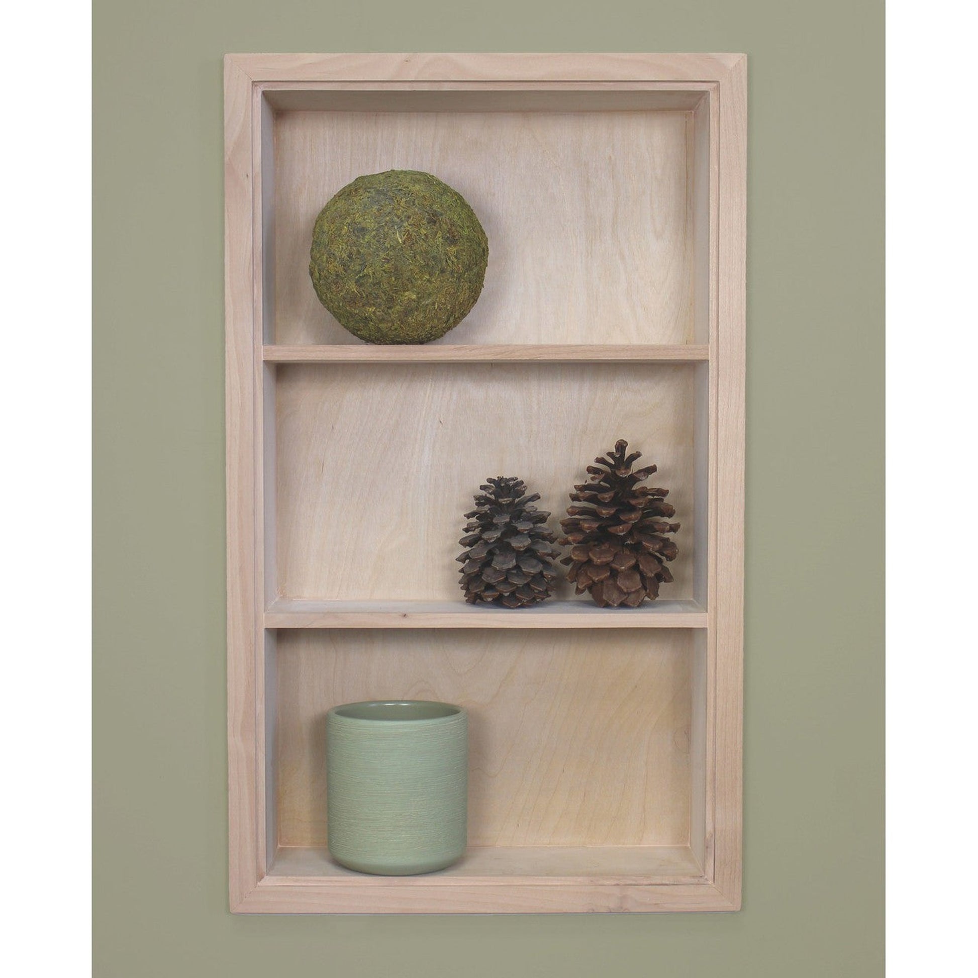 Fox Hollow Furnishings 14" x 24" Unfinished Recessed Sloane Wall Niche With Plain Back