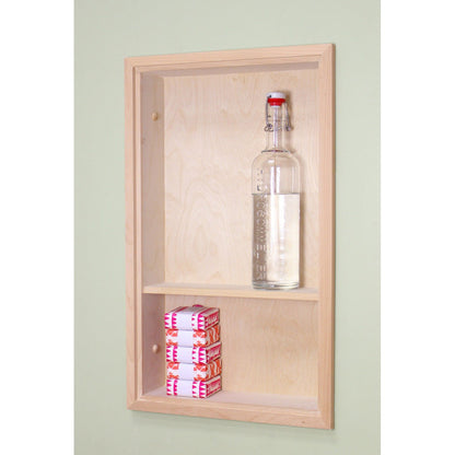 Fox Hollow Furnishings 14" x 24" Unfinished Recessed Sloane Wall Niche With Plain Back and One Shelf