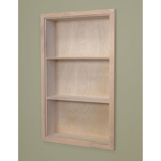 Fox Hollow Furnishings 14" x 24" Unfinished Recessed Sloane Wall Niche With Plain Back