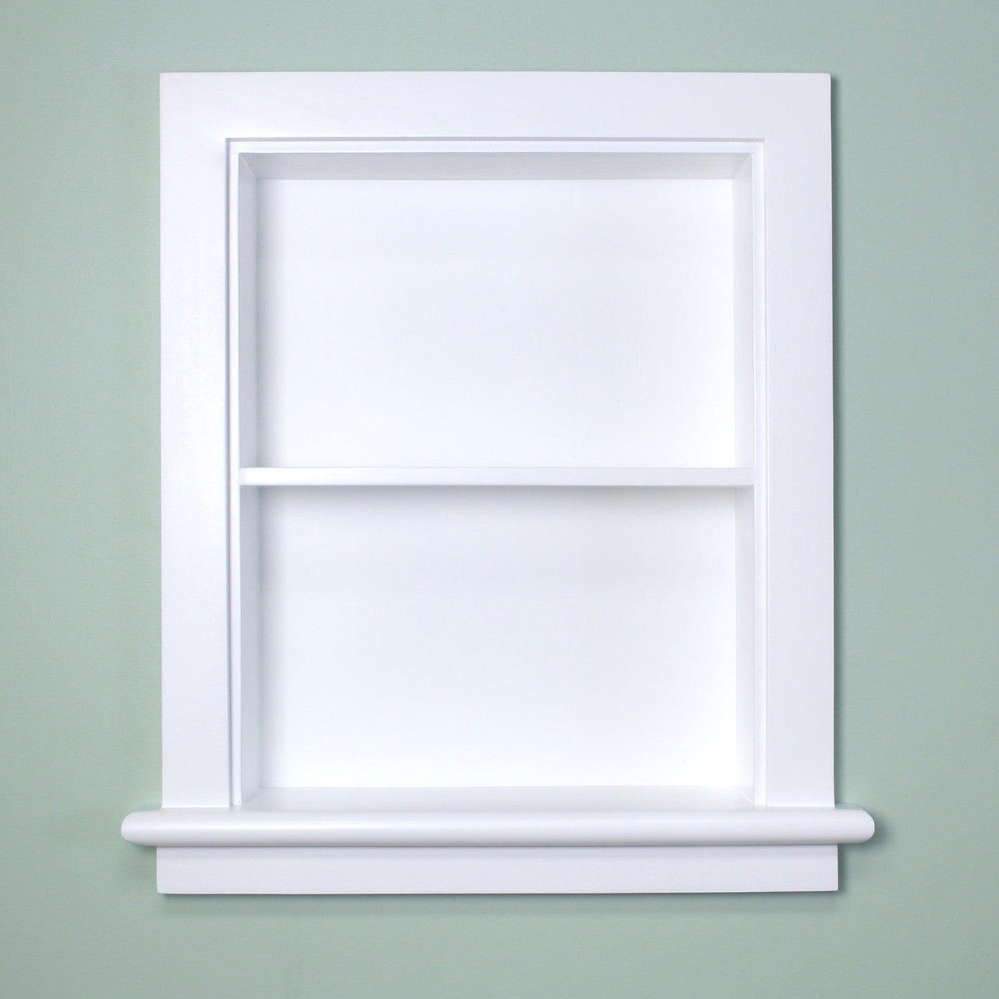 Fox Hollow Furnishings Aiden 14" x 18" White Recessed Wall Niche With Plain Back