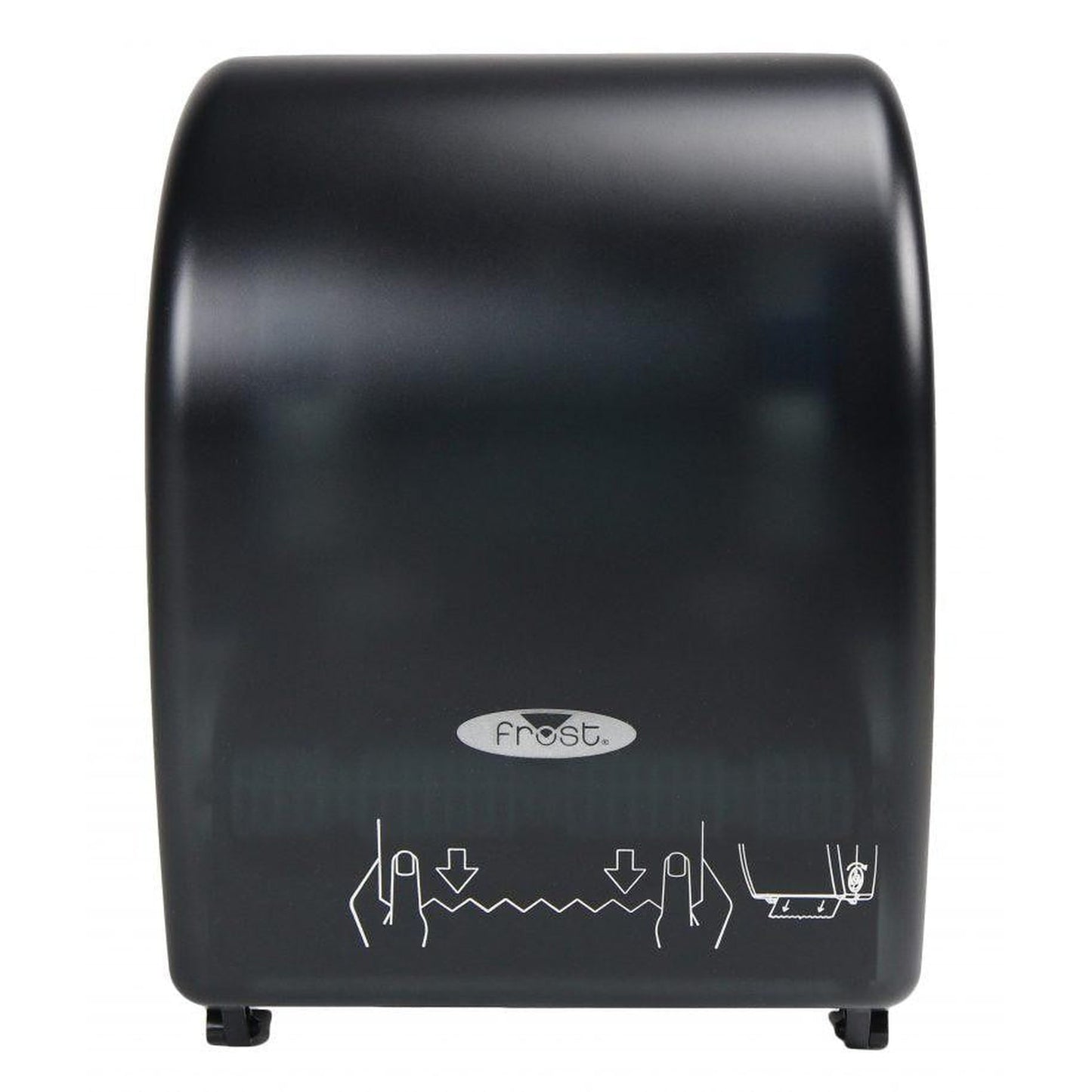 Frost 11.4 x 8.9 x 15 Black Translucent Paper Product Dispenser