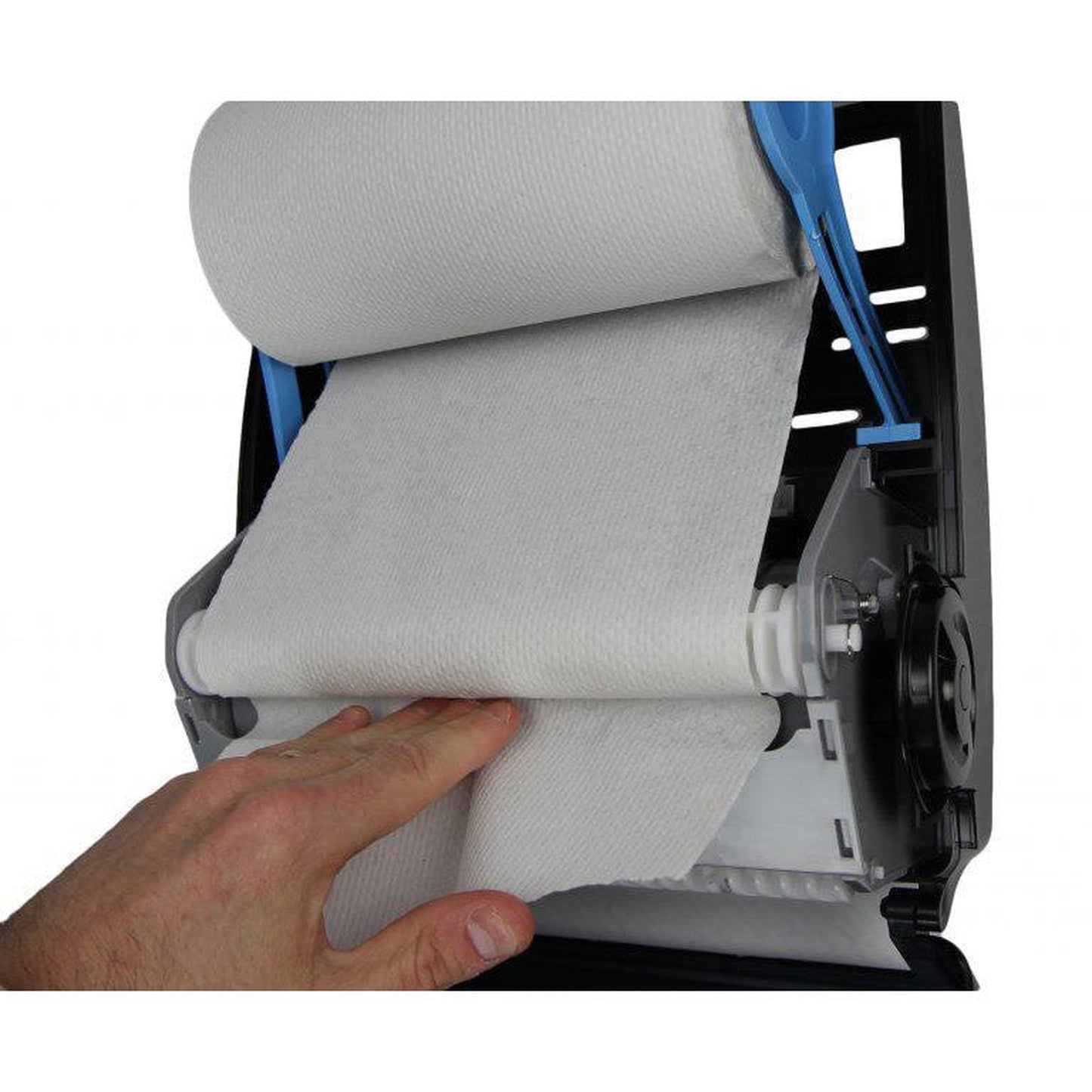 Frost 11.4 x 8.9 x 15 Black Translucent Paper Product Dispenser