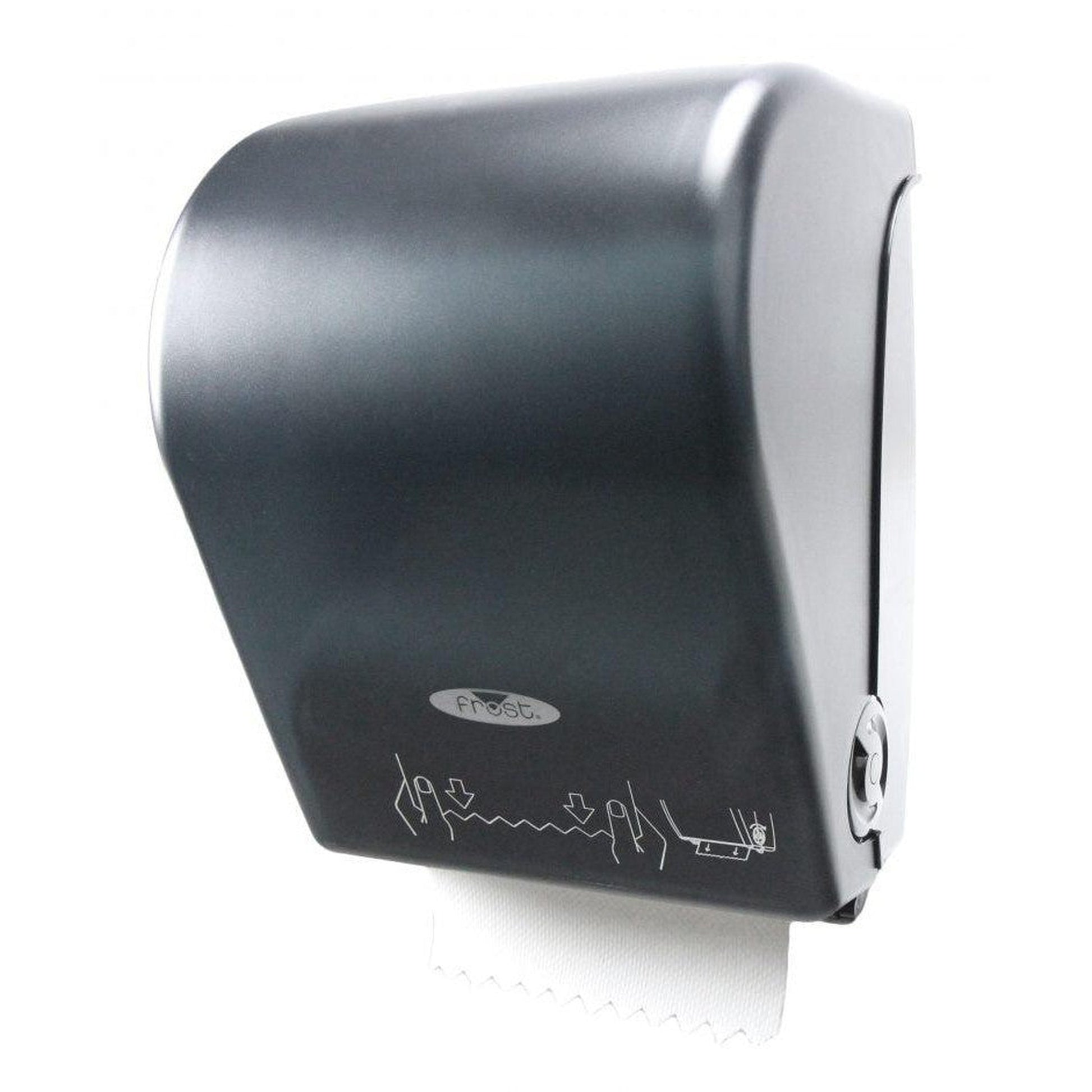 Frost 11.4 x 8.9 x 15 Black Translucent Paper Product Dispenser