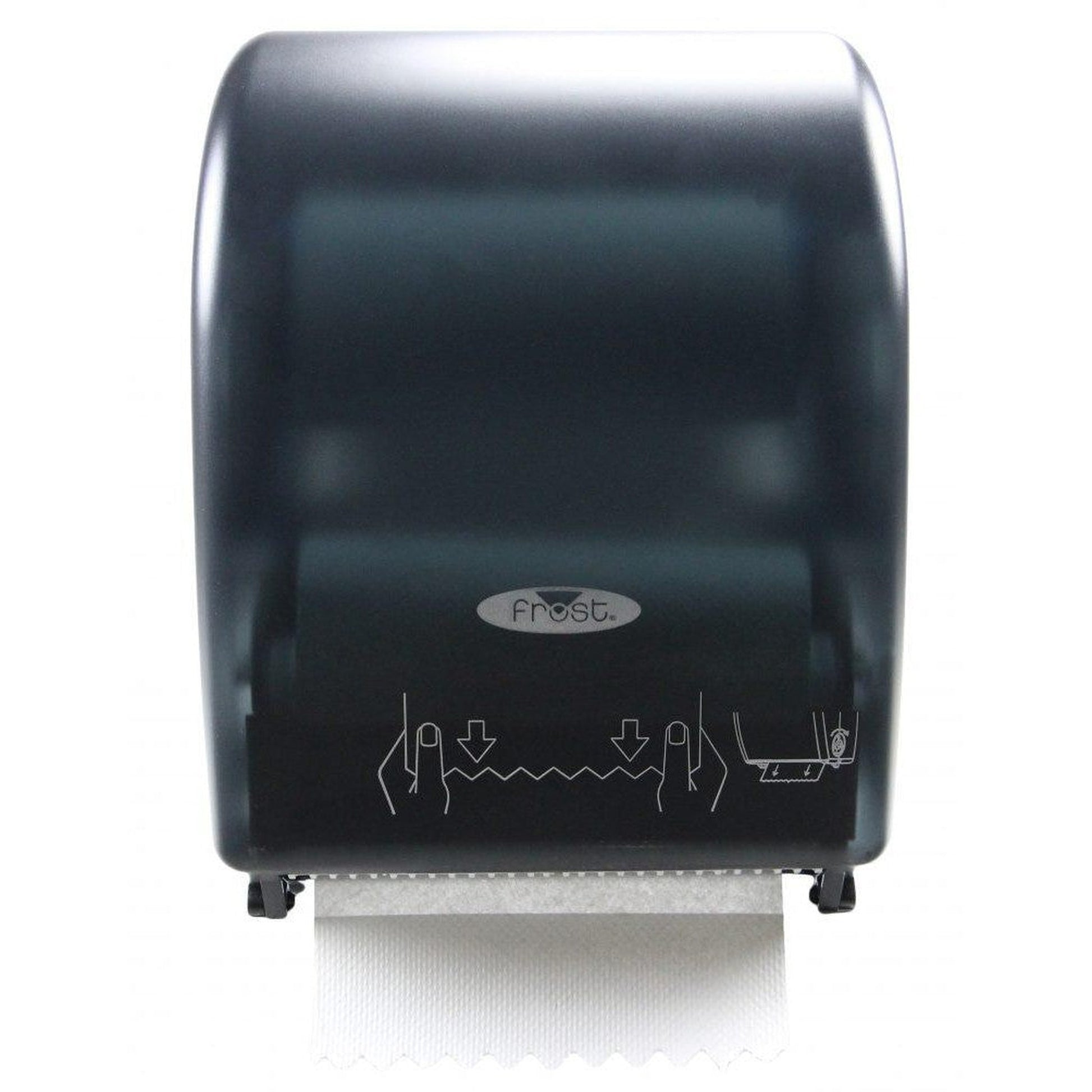 Frost 11.4 x 8.9 x 15 Black Translucent Paper Product Dispenser