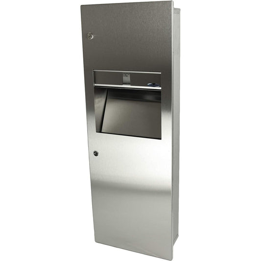 Frost 410-B Semi Recessed Stainless Steel Paper Dispenser and Disposal