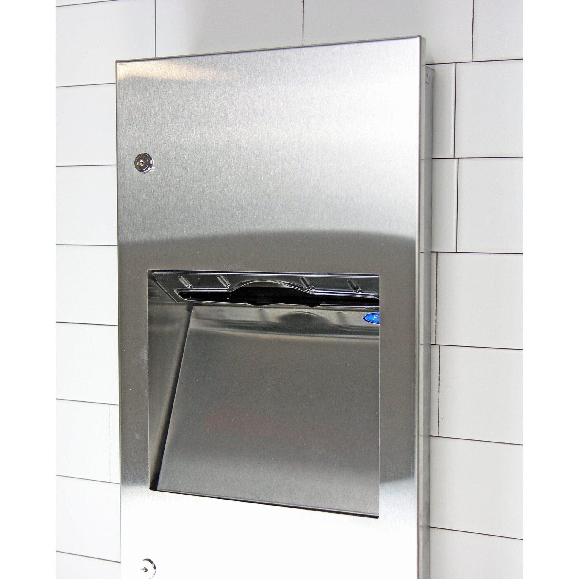 Frost 415-14A Recessed Stainless Steel Paper Dispenser and Disposal