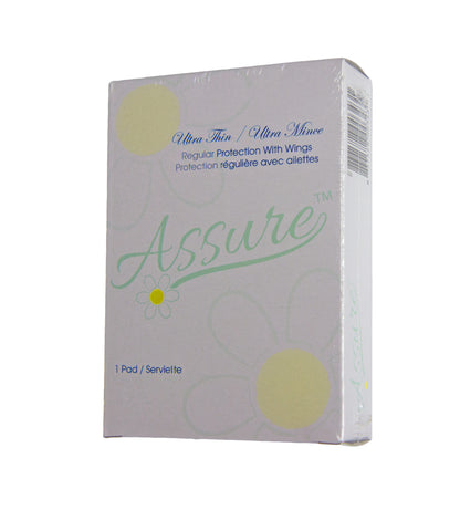 Frost 650-NA Assure Regular No.4 Maxi Pads with Wings - 250/Case