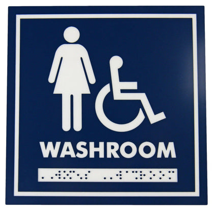 Frost 963 Wall Mounted White Washroom Signage