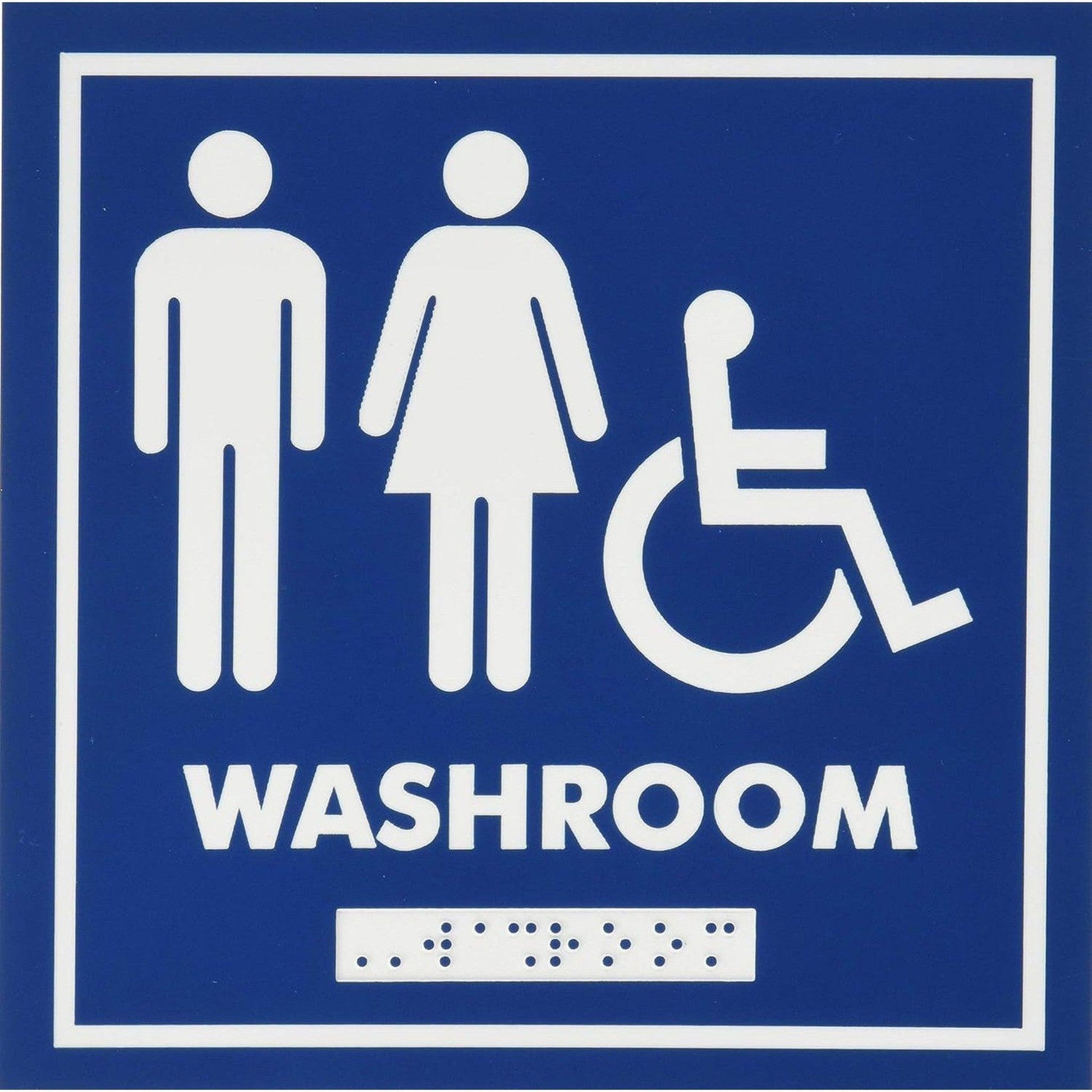 Frost 966 Wall Mounted White Washroom Signage