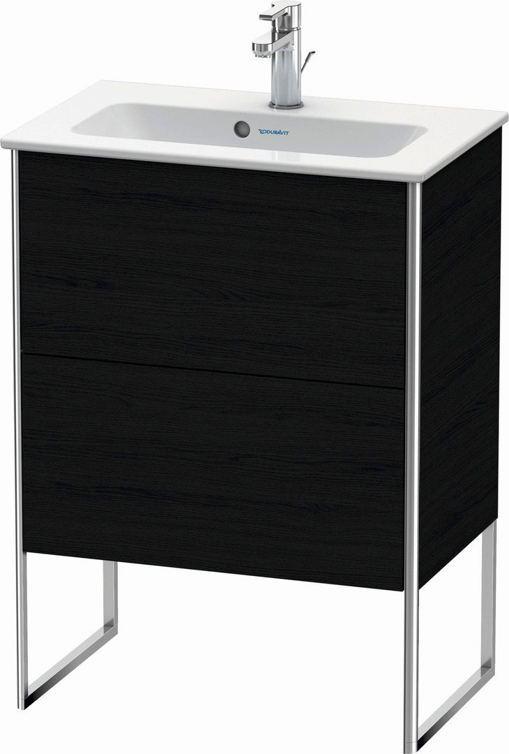 Duravit XSquare 24" Oak Black Two Drawer Floorstanding Vanity Unit (XS445401616)