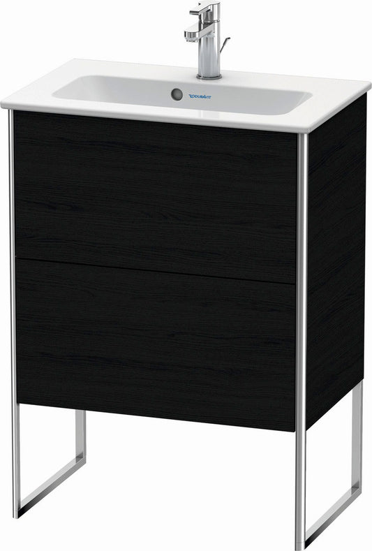 Duravit XSquare 24" Oak Black Two Drawer Floorstanding Vanity Unit (XS445401616)