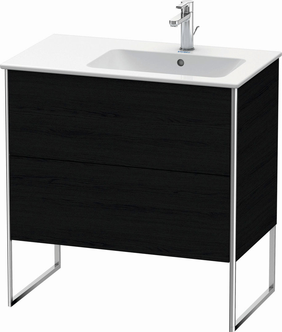 Duravit XSquare 32" Oak Black Two Drawer Floorstanding Vanity Unit (XS445201616)