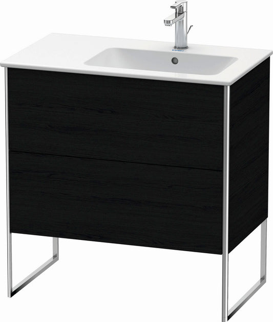 Duravit XSquare 32" Oak Black Two Drawer Floorstanding Vanity Unit (XS445201616)