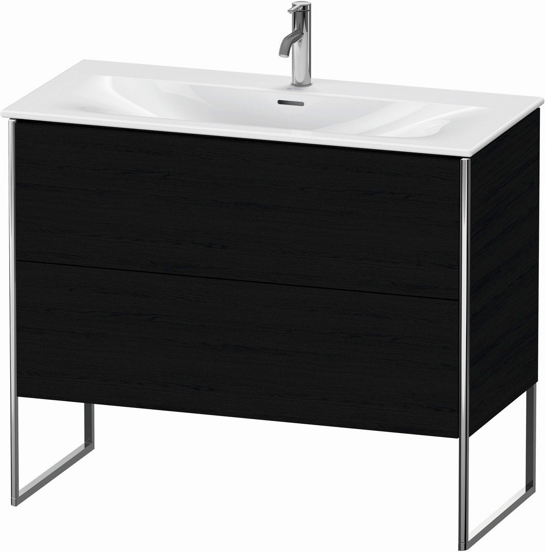 Duravit XSquare 40" Oak Black Two Drawer Floorstanding Vanity Unit (XS452501616)
