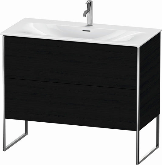 Duravit XSquare 40" Oak Black Two Drawer Floorstanding Vanity Unit (XS452501616)