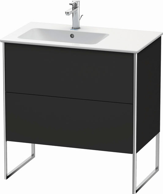 Duravit XSquare 32" Graphite Two Drawer Floorstanding Vanity Unit (XS445008080)