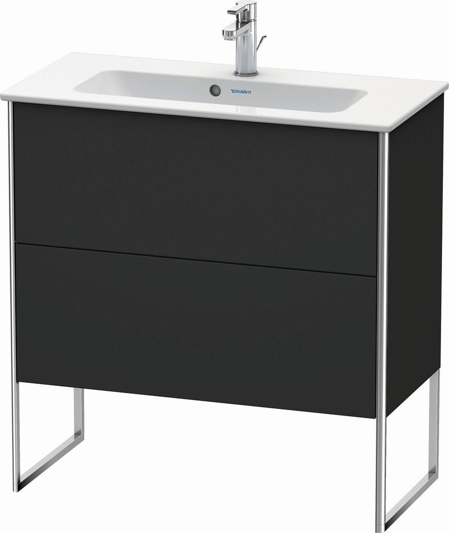 Duravit XSquare 32" Graphite Two Drawer Floorstanding Vanity Unit (XS445508080)