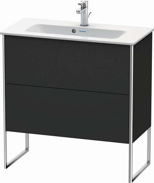 Duravit XSquare 32" Graphite Two Drawer Floorstanding Vanity Unit (XS445508080)