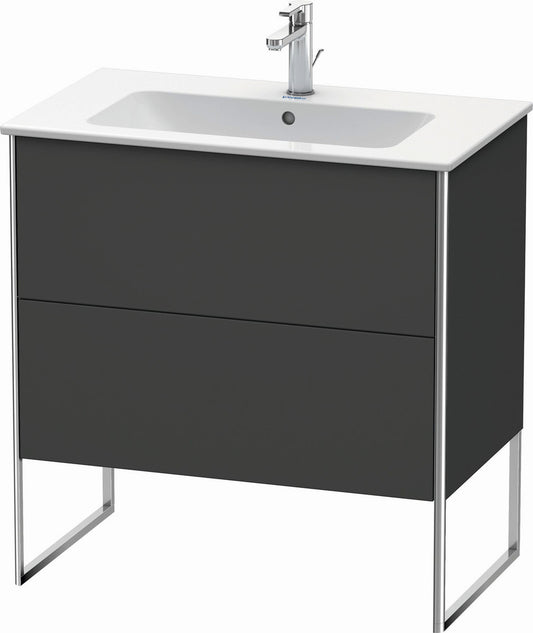 Duravit XSquare 32" Graphite Two Drawer Floorstanding Vanity Unit (XS444604949)