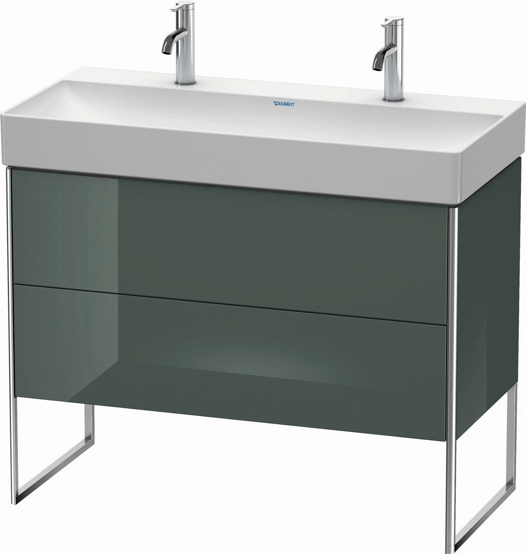 Duravit XSquare 39" Dolomite Gray Two Drawer Floorstanding Vanity Unit (XS444403838)
