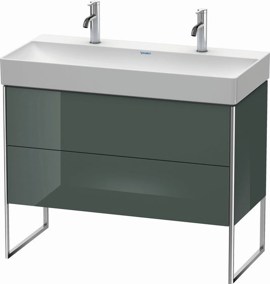 Duravit XSquare 39" Dolomite Gray Two Drawer Floorstanding Vanity Unit (XS444403838)